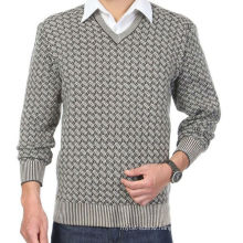 13STC5816 V-neck fashion style men long sleeve sweater without hood